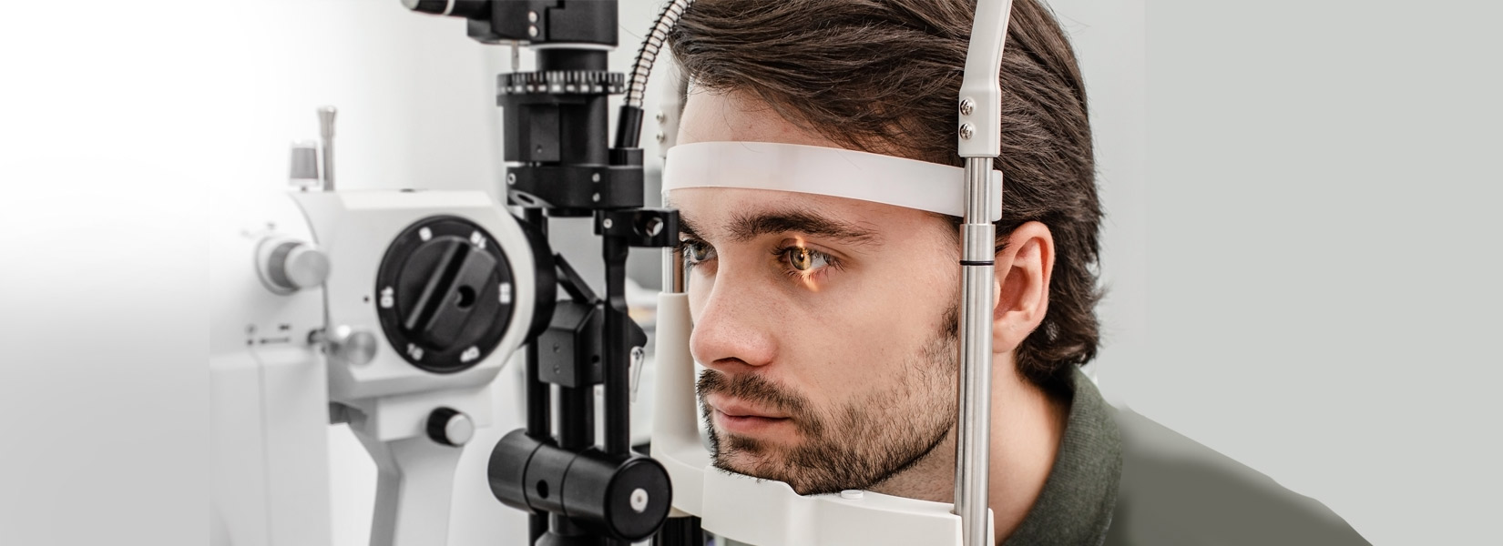young man during eye exam in Cumberland